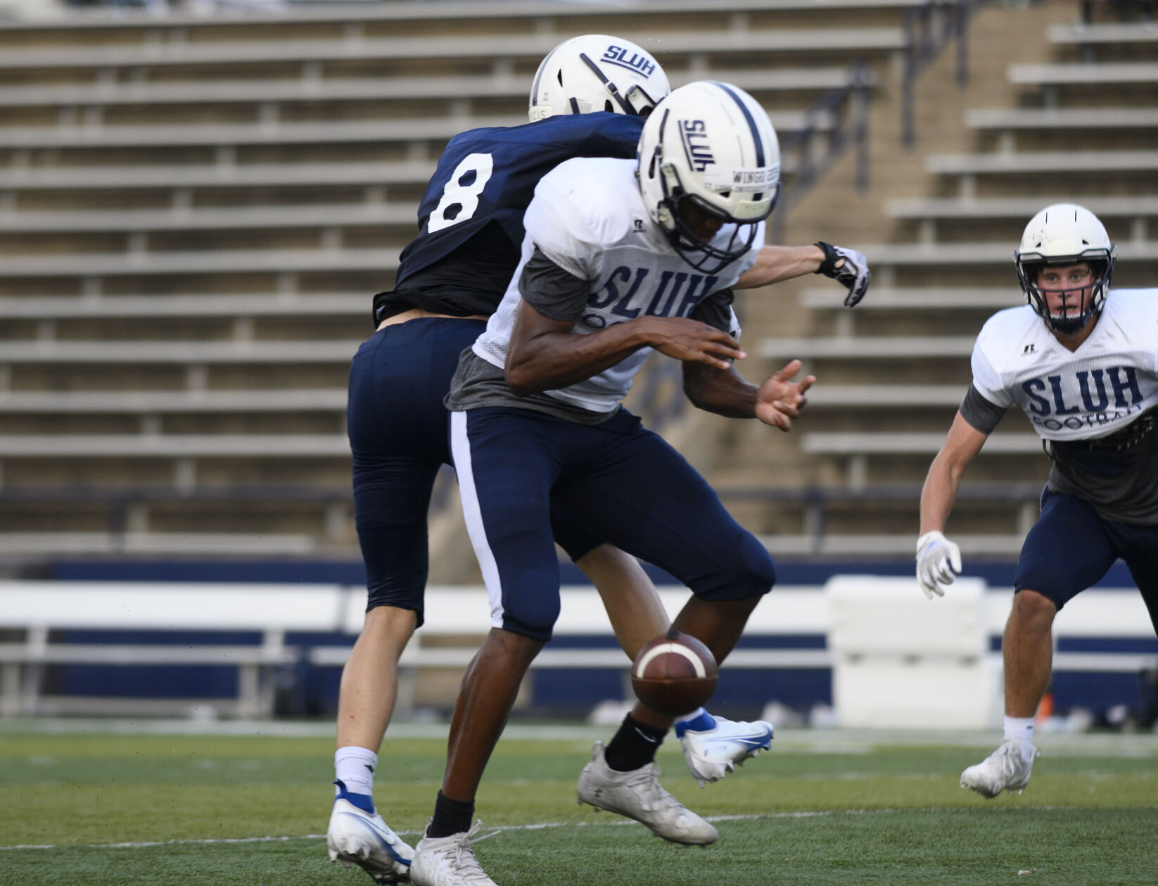 SLUH football practice